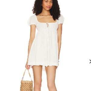 Revolve Tularosa Women's Amelie Mini Dress in White Cottagecore Size XS